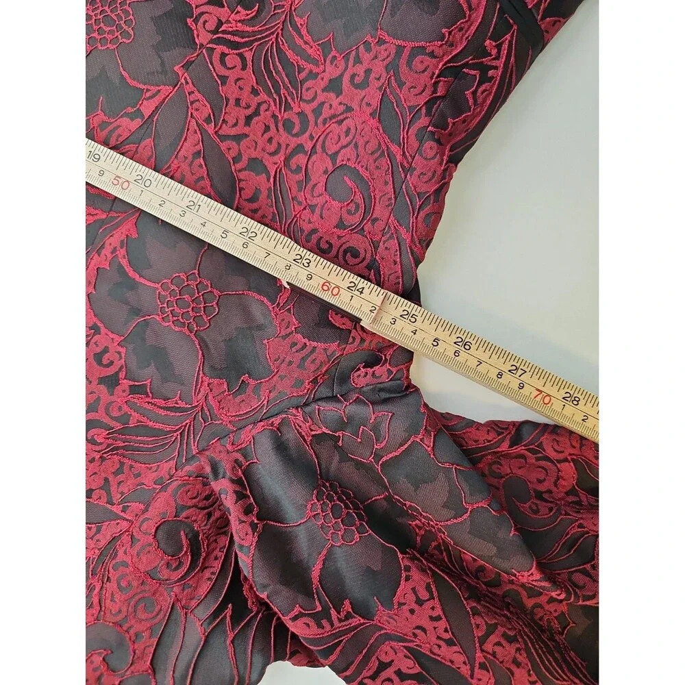 HI-TIE Mens 2XL Red Black Floral Tuxedo Dinner Blazer Jacket NWT